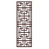 Imitation Redwood Lattice Window Film No Glue Chinese Style Sliding Door Static Window Film Frosted Glass Window Film; 15x39 inch