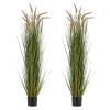 Artificial Grass Plant, 2 Pack 59 inch Horsetail Reed Grass in Pot
