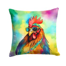 NEW Hippie Animal Rooster Throw Pillow Machine Washable, Indoor Outdoor Decorative Pillow for Couch, Bed or Patio, 14Hx14W