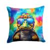 NEW Hippie Animal Tortoise Turtle Throw Pillow Machine Washable, Indoor Outdoor Decorative Pillow for Couch, Bed or Patio, 14Hx14W