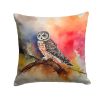 Northern Hawk Owl Throw Pillow Machine Washable, Indoor Outdoor Decorative Pillow for Couch, Bed or Patio, 14Hx14W