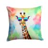 NEW Hippie Animal Giraffe Throw Pillow Machine Washable, Indoor Outdoor Decorative Pillow for Couch, Bed or Patio, 14Hx14W