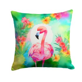 NEW Hippie Animal Flamingo Throw Pillow Machine Washable, Indoor Outdoor Decorative Pillow for Couch, Bed or Patio, 14Hx14W