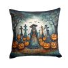 La Catrina Skeleton Spooky Halloween Throw Pillow Machine Washable, Indoor Outdoor Decorative Pillow for Couch, Bed or Patio, 14Hx14W