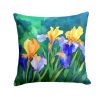 Tennessee Iris in Watercolor Throw Pillow Machine Washable, Indoor Outdoor Decorative Pillow for Couch, Bed or Patio, 18Hx18W