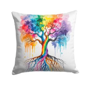 Rooted in Gay Pride Throw Pillow Machine Washable, Indoor Outdoor Decorative Pillow for Couch, Bed or Patio, 18Hx18W