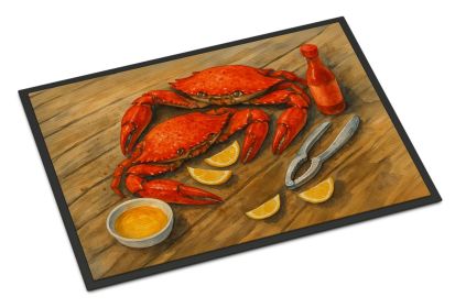 Crab Hot Doormat Front Door Mat Indoor Outdoor Rugs for Entryway, Non Slip Washable Low Pile, 18H X 27W