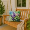 New Hampshire Purple Lilac in Watercolor Throw Pillow Machine Washable, Indoor Outdoor Decorative Pillow for Couch, Bed or Patio, 18Hx18W