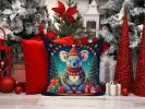 Koala Christmas Throw Pillow Machine Washable, Indoor Outdoor Decorative Pillow for Couch, Bed or Patio, 14Hx14W