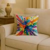 Gay Pride Joy as Resistance Throw Pillow Machine Washable, Indoor Outdoor Decorative Pillow for Couch, Bed or Patio, 18Hx18W
