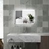 HOMCOM LED Bathroom Vanity Mirror 32x24 Inch Smart Touch Dimmable 3 Colors Makeup Mirror