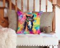 NEW Hippie Animal Horse Throw Pillow Machine Washable, Indoor Outdoor Decorative Pillow for Couch, Bed or Patio, 14Hx14W