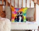 NEW Hippie Animal Skunk Throw Pillow Machine Washable, Indoor Outdoor Decorative Pillow for Couch, Bed or Patio, 14Hx14W