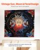 VEVOR Sun and Moon Tapestry Psychedelic Mystic Floral Aesthetic Vintage Tapestry