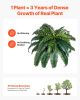 Artificial Ferns 2 Pcs, Natural Spread Diameter 35-39 Inch, Large Hanging Artificial Boston Ferns, Fake Plant Wall Decor with 35 Branches