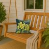 South Carolina Yellow Jessamine in Watercolor Throw Pillow Machine Washable, Indoor Outdoor Decorative Pillow for Couch, Bed or Patio, 14Hx14W