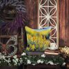Nebraska Goldenrod in Watercolor Throw Pillow Machine Washable, Indoor Outdoor Decorative Pillow for Couch, Bed or Patio, 14Hx14W