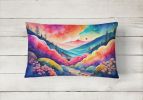 Flowers in Color Throw Pillow Throw Pillow for Indoor Couch Bed Outdoor Patio Washable, Brunia,12Hx16W
