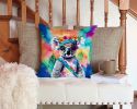 NEW Hippie Animal Koala Throw Pillow Machine Washable, Indoor Outdoor Decorative Pillow for Couch, Bed or Patio, 14Hx14W