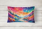 Flowers in Color Throw Pillow Throw Pillow for Indoor Couch Bed Outdoor Patio Washable, Amaranths,12Hx16W