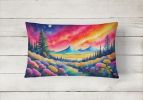 Flowers in Color Throw Pillow Throw Pillow for Indoor Couch Bed Outdoor Patio Washable, Yarrow,12Hx16W