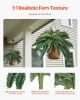 Artificial Ferns 2 Pcs, Natural Spread Diameter 35-39 Inch, Large Hanging Artificial Boston Ferns, Fake Plant Wall Decor with 35 Branches