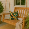 Florida Orange Blossom in Watercolor Throw Pillow Machine Washable, Indoor Outdoor Decorative Pillow for Couch, Bed or Patio, 14Hx14W