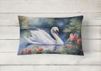 Watercolor Birds Throw Pillow Throw Pillow for Indoor Couch Bed Outdoor Patio Washable, Swan 3275,12Hx16W