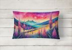 Flowers in Color Throw Pillow Throw Pillow for Indoor Couch Bed Outdoor Patio Washable, Liatris,12Hx16W