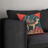 NEW Camel Christmas Throw Pillow Machine Washable, Indoor Outdoor Decorative Pillow for Couch, Bed or Patio, 14Hx14W