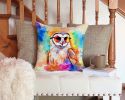 NEW Hippie Animal Barn Owl Throw Pillow Machine Washable, Indoor Outdoor Decorative Pillow for Couch, Bed or Patio, 14Hx14W