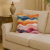 Lesbian Pride Throw Pillow Machine Washable, Indoor Outdoor Decorative Pillow for Couch, Bed or Patio, 14Hx14W