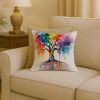 Rooted in Gay Pride Throw Pillow Machine Washable, Indoor Outdoor Decorative Pillow for Couch, Bed or Patio, 18Hx18W