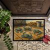 Crabs Stand Off Doormat Front Door Mat Indoor Outdoor Rugs for Entryway, Non Slip Washable Low Pile, 18H X 27W