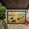 Turtle Hatchlings Doormat Front Door Mat Indoor Outdoor Rugs for Entryway, Non Slip Washable Low Pile, 18H X 27W