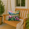 Louisiana Magnolias in Watercolor Throw Pillow Machine Washable, Indoor Outdoor Decorative Pillow for Couch, Bed or Patio, 18Hx18W