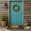 Crawfish at the Camp Doormat Front Door Mat Indoor Outdoor Rugs for Entryway, Non Slip Washable Low Pile, 18H X 27W