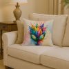 Seeds of Equality Pride Throw Pillow Machine Washable, Indoor Outdoor Decorative Pillow for Couch, Bed or Patio, 14Hx14W