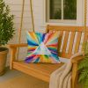 Gay Pride Intersectional Prism Throw Pillow Machine Washable, Indoor Outdoor Decorative Pillow for Couch, Bed or Patio, 18Hx18W